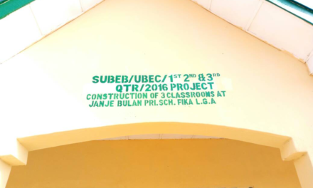 #ErectJanjeBulan – Tracking NGN 8.2 Million for the Construction of three (3) Classrooms at Janja Bula PS, Janja Bula, Fika LGA